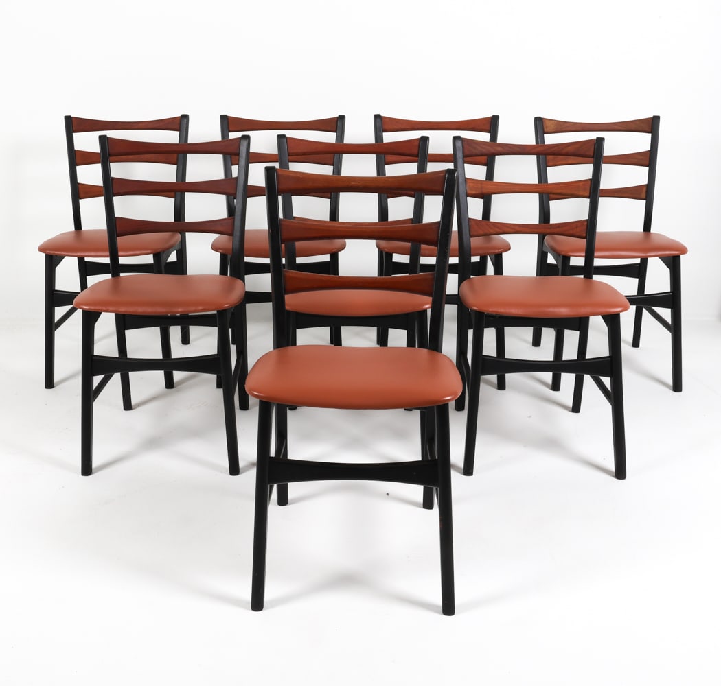 (8) DANISH TEAK DINING CHAIRS C.1970'S (1 of 12)
