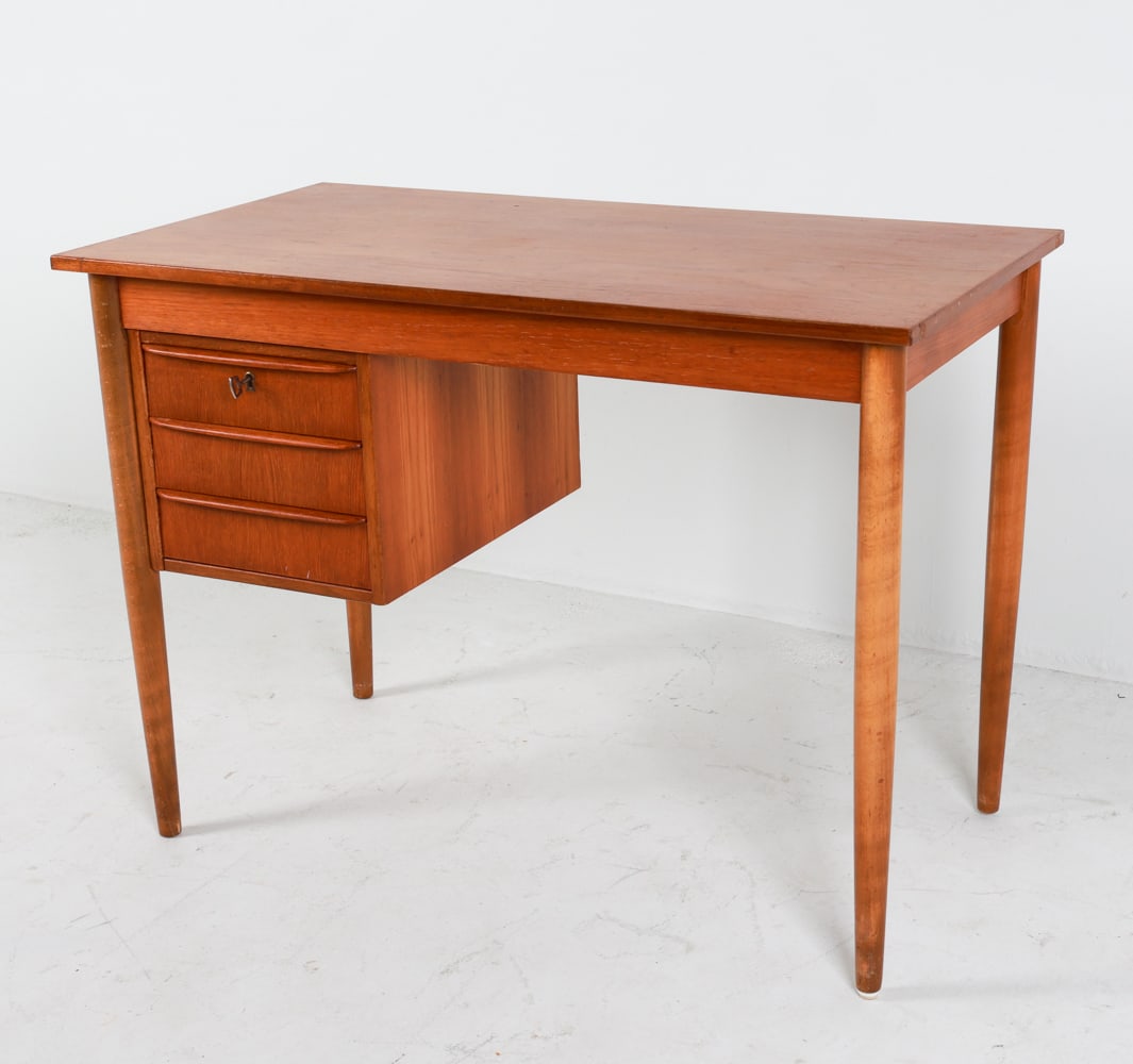 DANISH TEAK WRITING DESK C. 1960'S (1 of 12)