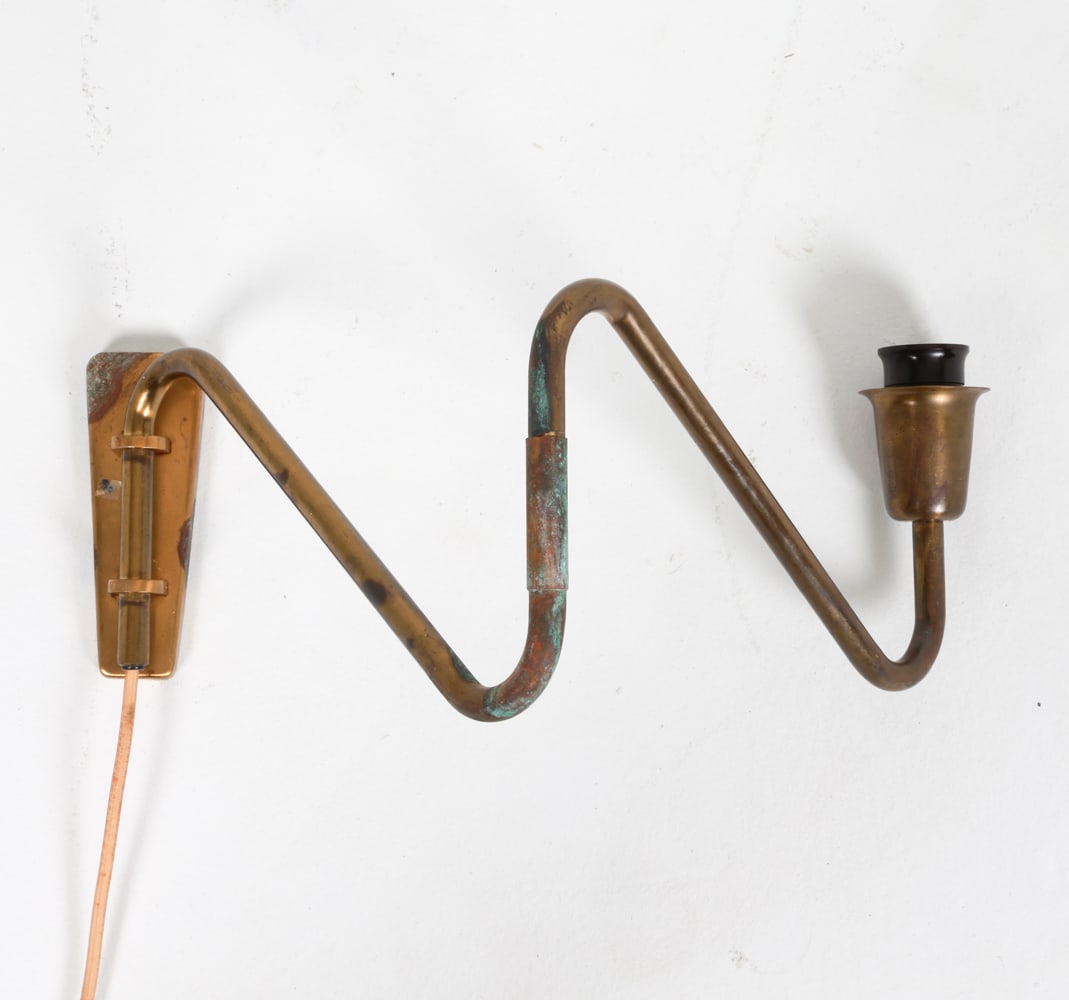 DANISH BRASS WALL SCONCE C. 1960'S (1 of 11)