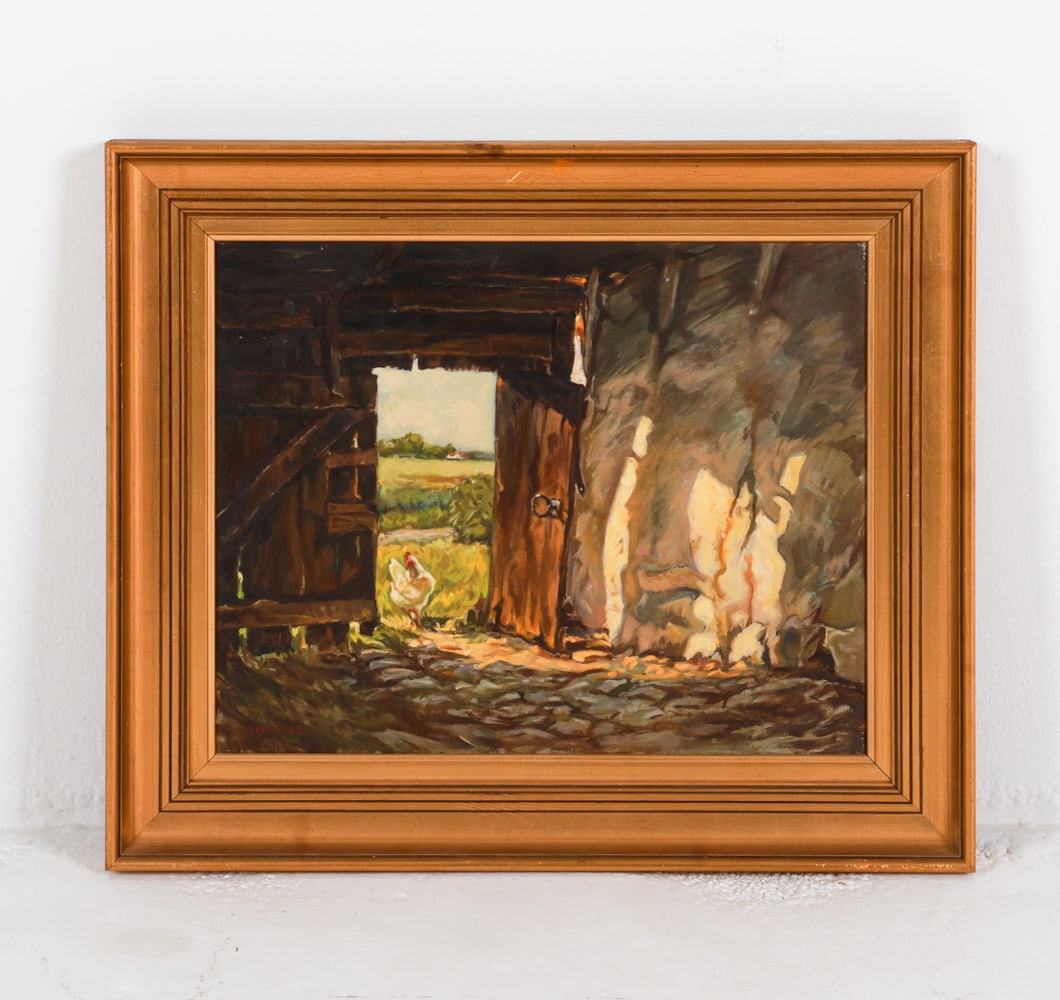 ADDISON (20TH C.) BARN PAINTING O/C (1 of 7)