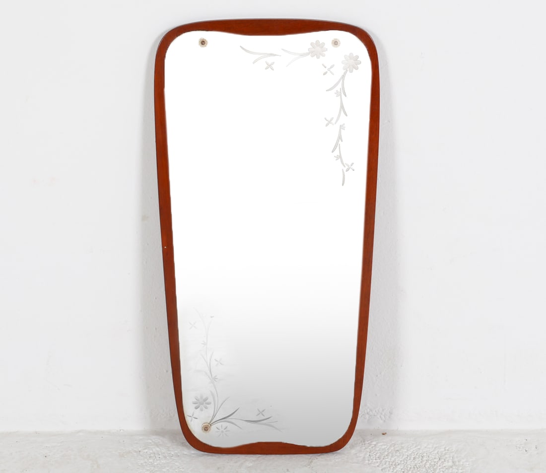 JOHANSEN SPEJLE DANISH TEAK MIRROR C.1960'S (1 of 16)