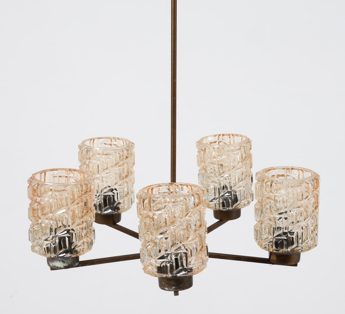 CARL FAGERLUND FOR ORREFORS CHANDELIER C. 1960'S (1 of 12)