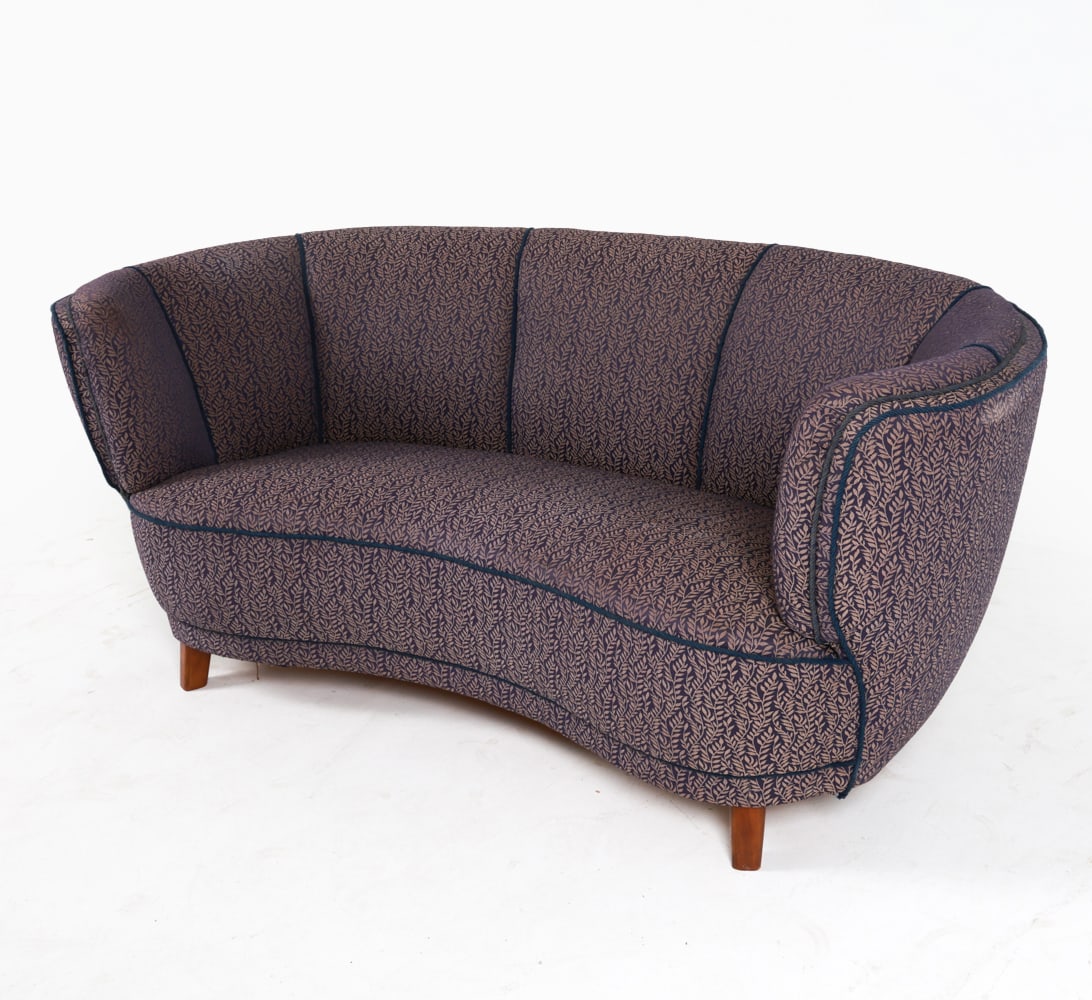ATTR. VIGGO BOESEN DANISH BANANA SOFA C. 1940'S (1 of 17)