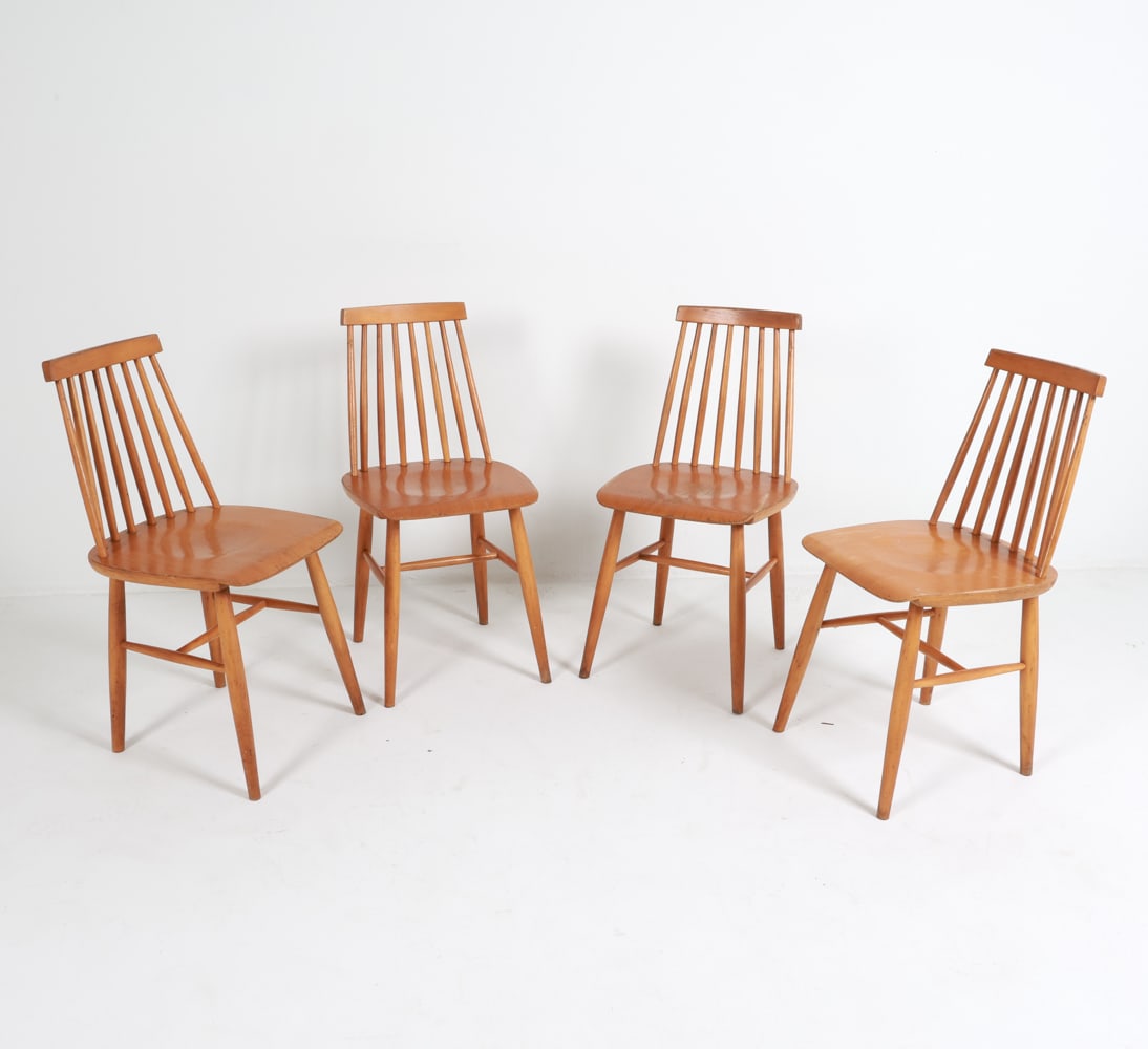 (4) 'PREBEN' IKEA SWEDISH DINING CHAIRS (1 of 11)