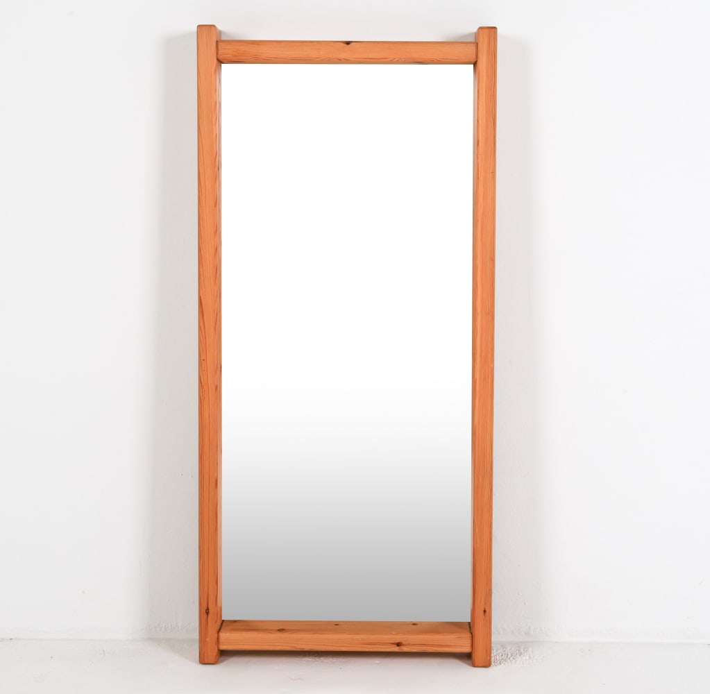 SWEDISH PINE WALL MIRROR C. 1970'S (1 of 13)