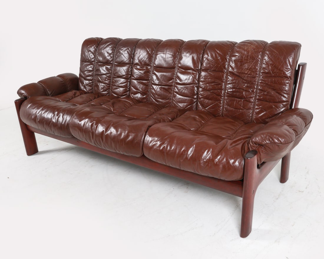 EKORNES STRESSLESS 'MONTANA' LEATHER SOFA (1 of 13)