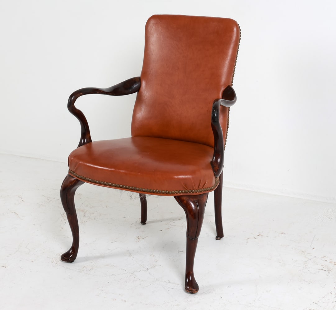ATTR. FRITS HENNINGSEN MAHOGANY & LEATHER CHAIR (1 of 13)