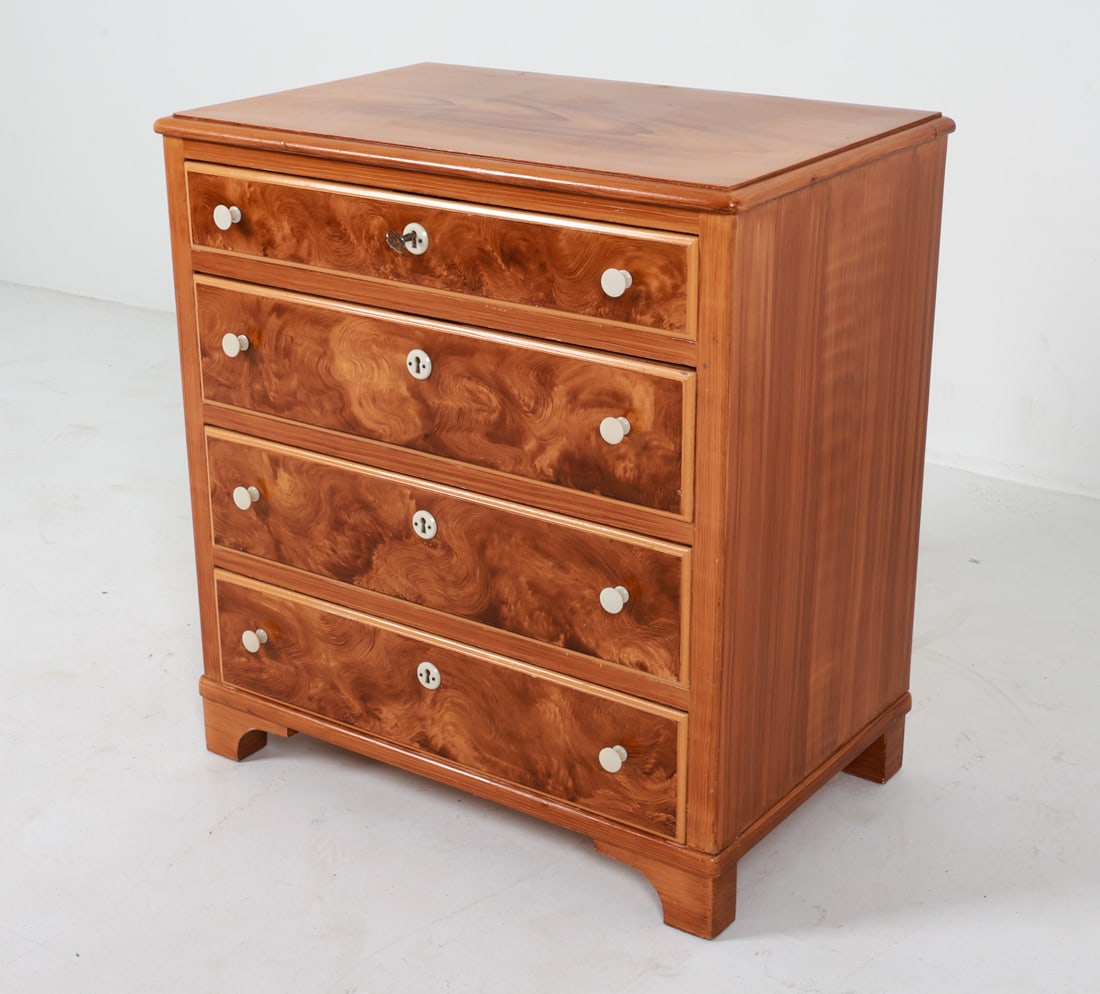 VINTAGE DANISH PAINTED PINE CHEST OF DRAWERS (1 of 18)