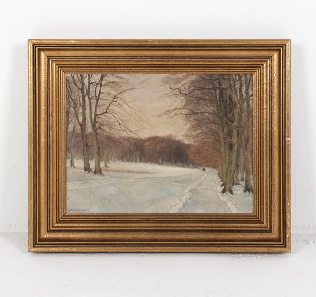 KNUD H OLSEN (DENMARK 1878-1951) LANDSCAPE O/C (1 of 8)