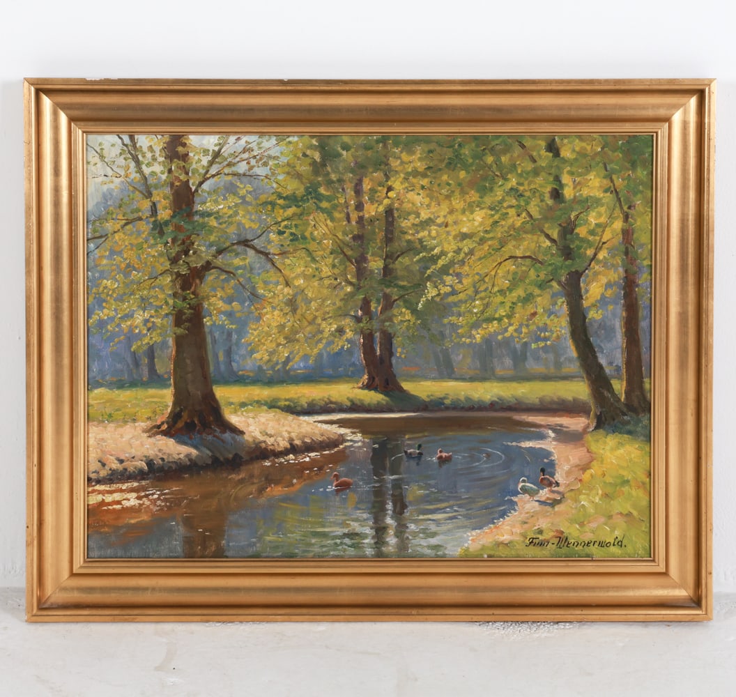 FINN WENNERWALD (DENMARK 1896-1969) LANDSCAPE O/C (1 of 8)