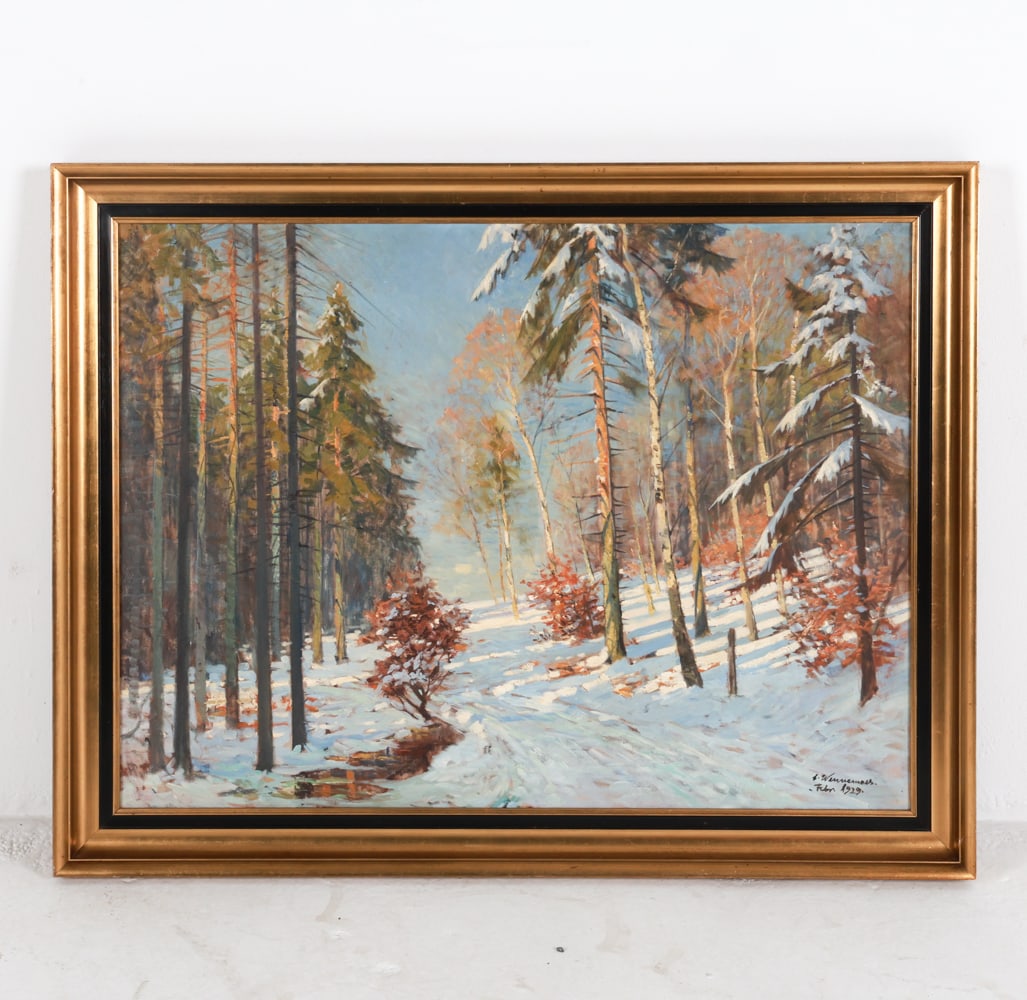 CARL WENNEMOES (DENMARK 1891-1968) LANDSCAPE O/C (1 of 8)