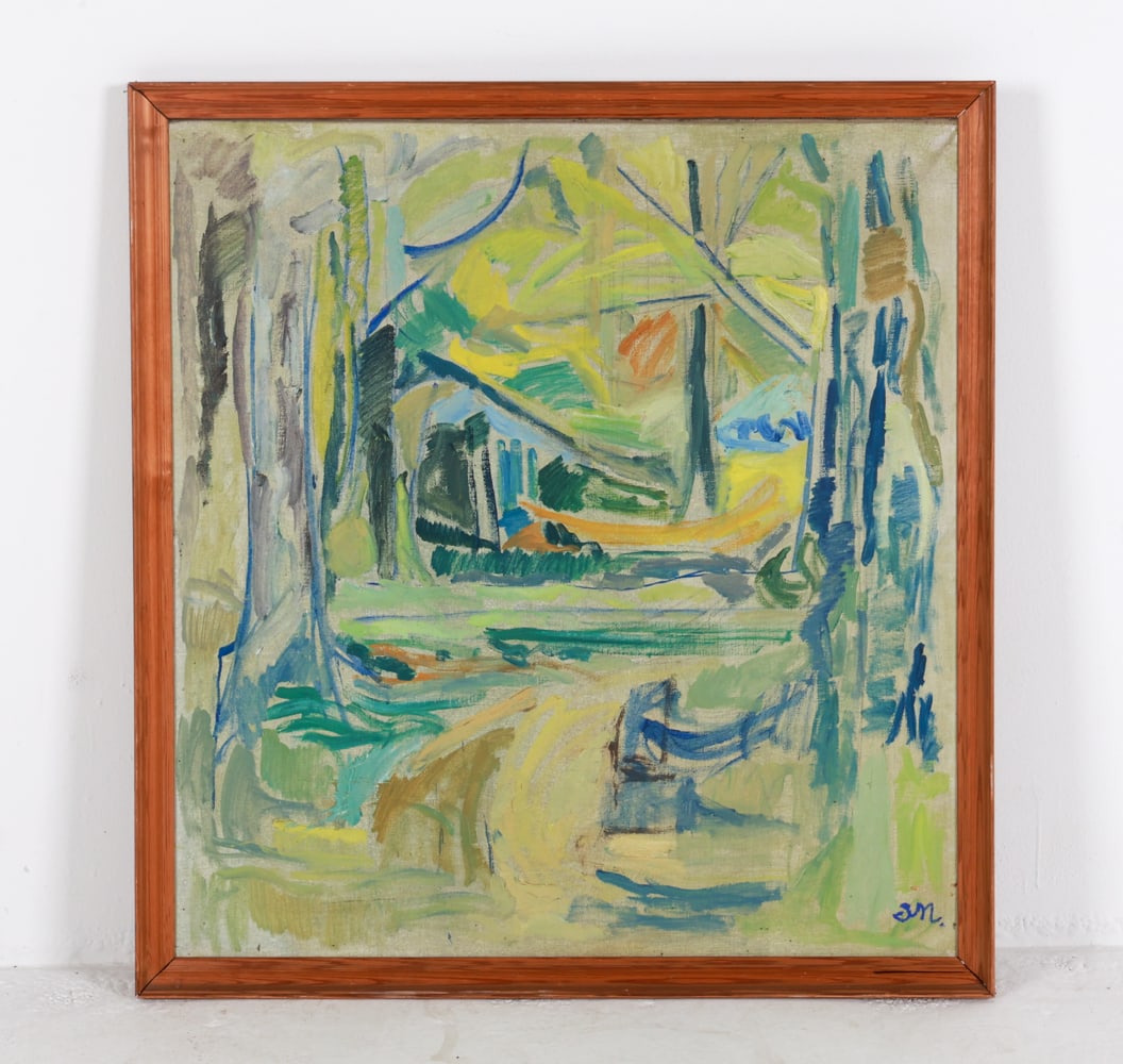 INGER MILLER (DK 20TH C) ABSTRACT O/C (1 of 9)