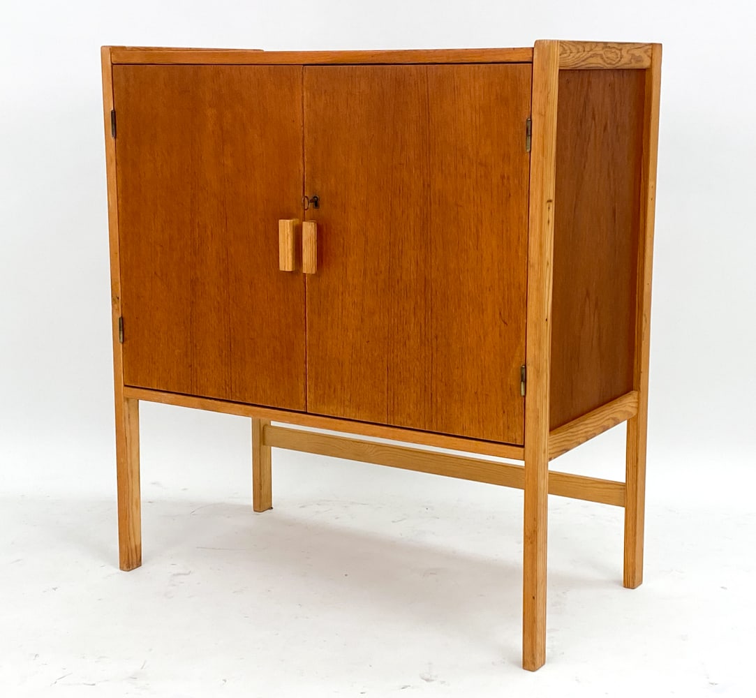 SWEDISH TEAK & PINE CABINET C. 1960'S (1 of 13)
