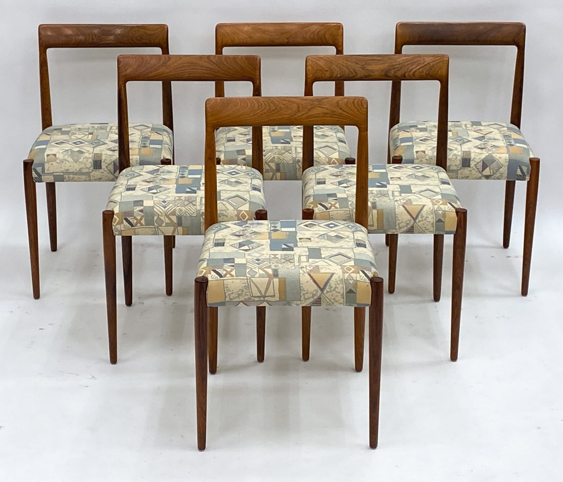 (6) RW LUBKE DANISH ROSEWOOD DINING CHAIRS (1 of 16)