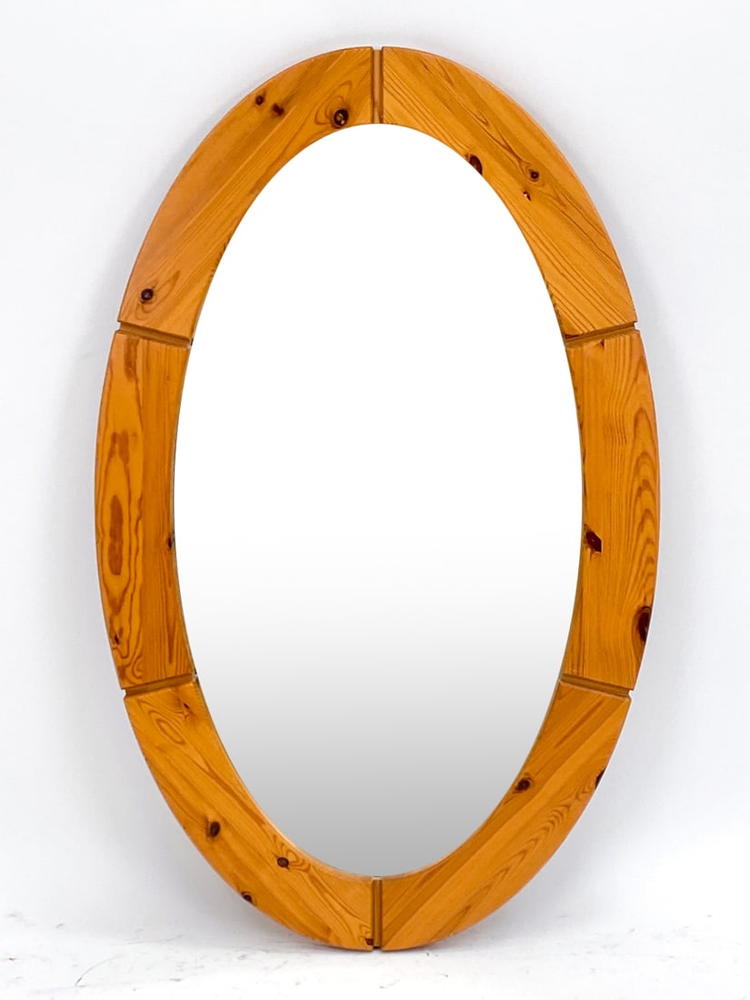 SWEDISH PINE GLASMASTER MARKARYD WALL MIRROR (1 of 6)