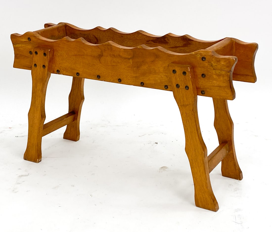 BRUTALIST DUTCH OAK PLANTER C. 1960'S (1 of 10)