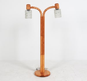 SWEDISH PINE FLOOR LAMP C. 1970'S
