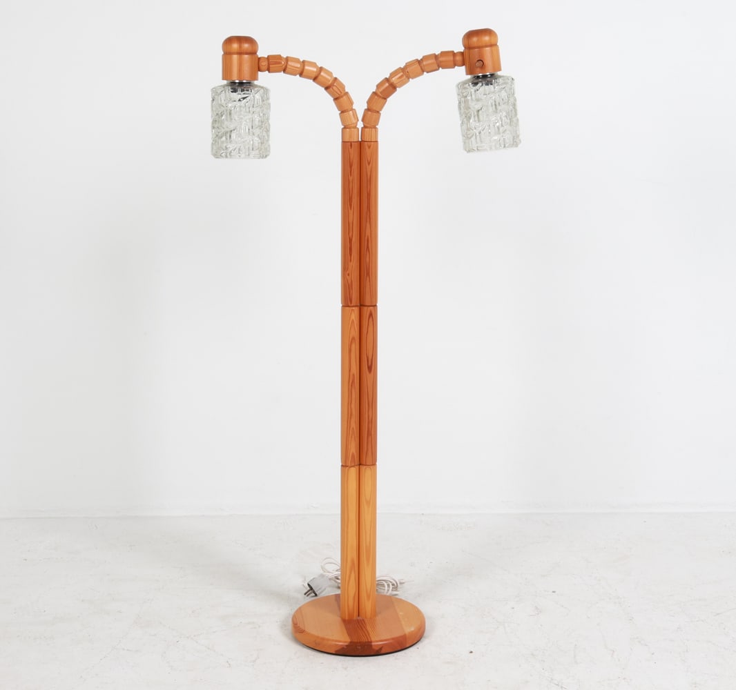 SWEDISH PINE FLOOR LAMP C. 1970'S (1 of 10)