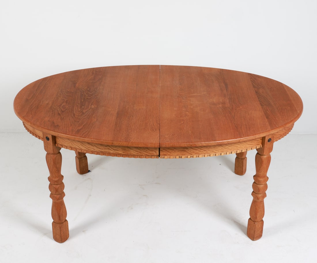 KJAERNULF STYLE DANISH OAK EXTENDING DINING TABLE (1 of 18)