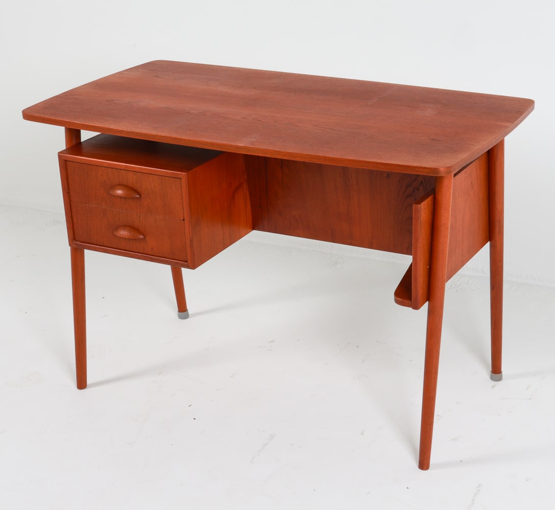 DANISH TEAK WRITING DESK C. 1960'S (1 of 18)