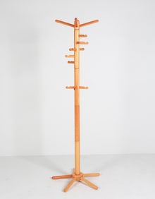 SWEDISH BEECH COAT RACK C. 1970'S