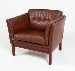 SKIPPERS DANISH LEATHER LOUNGE CHAIR