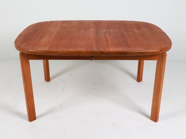 DANISH TEAK EXTENDING DINING TABLE C. 1980'S