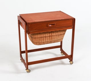 DANISH TEAK SEWING TABLE C. 1970'S
