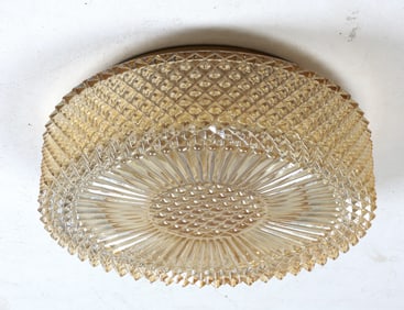 ODRECO DANISH GLASS CEILING LIGHT C. 1970'S
