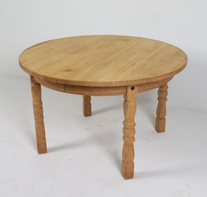 HENRY KJAERNULF DANISH OAK DINING TABLE C. 1970'S