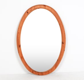 PINE WALL MIRROR BY SCHIONNING & ELGAARD C. 1970'S