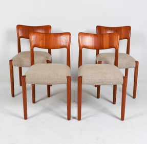 (4) DANISH TEAK 'SJUNKEBY' DINING CHAIRS C. 1960'S