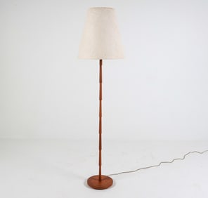 LE KLINT STYLE DANISH TEAK FLOOR LAMP C. 1970'S