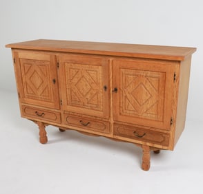 KJAERNULF STYLE DANISH OAK SIDEBOARD C. 1970'S