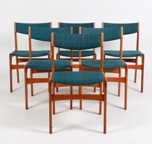 (6) ERIK BUCH DANISH TEAK DINING CHAIRS C. 1970'S