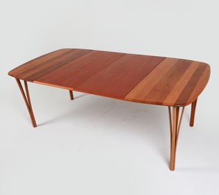 HASLEV DANISH TEAK DINING TABLE C. 1990'S