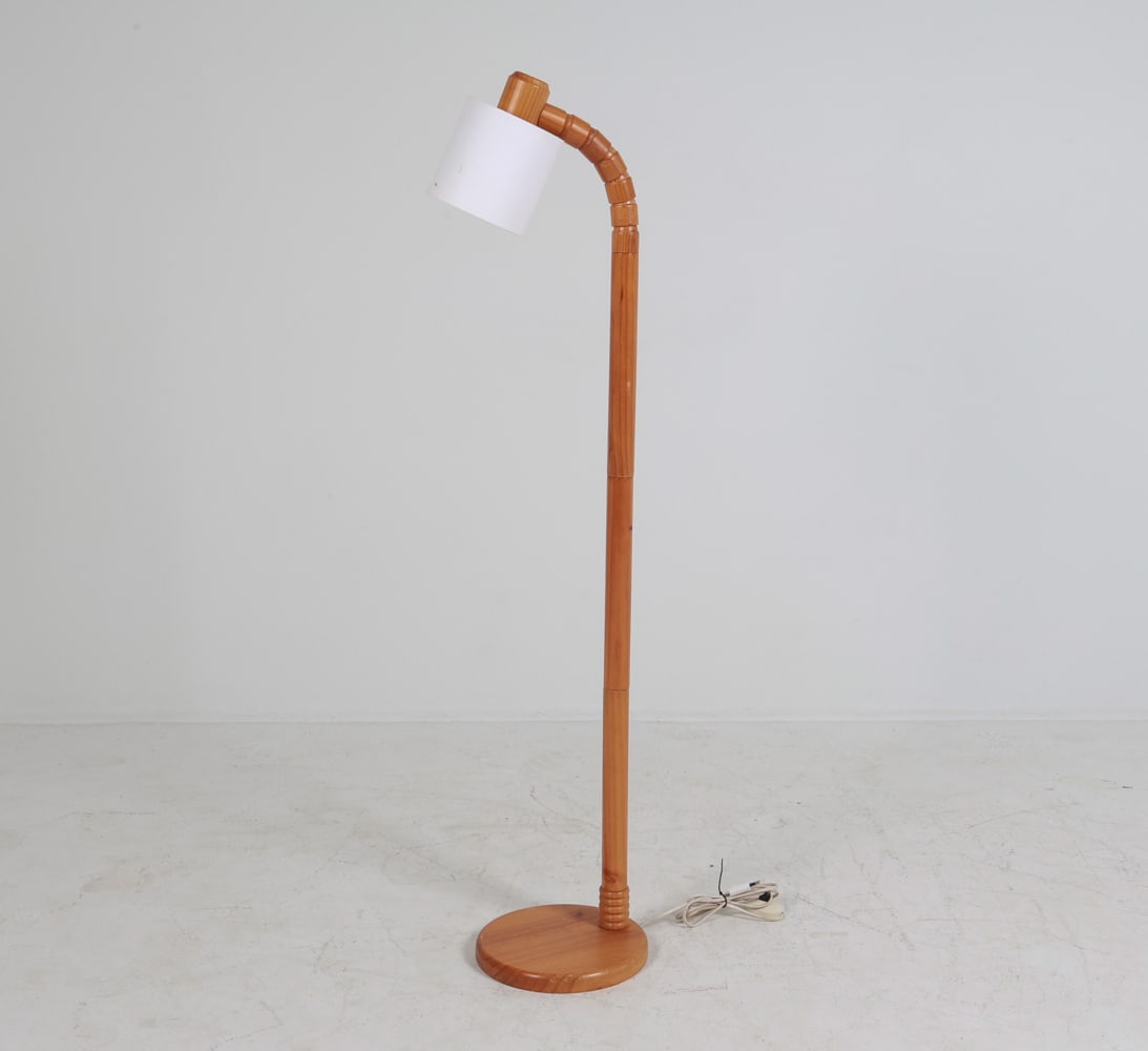 SWEDISH PINE FLOOR LAMP C. 1970'S (1 of 10)