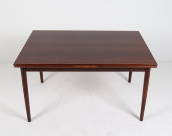DANISH ROSEWOOD EXTENDING DINING TABLE C. 1970'S