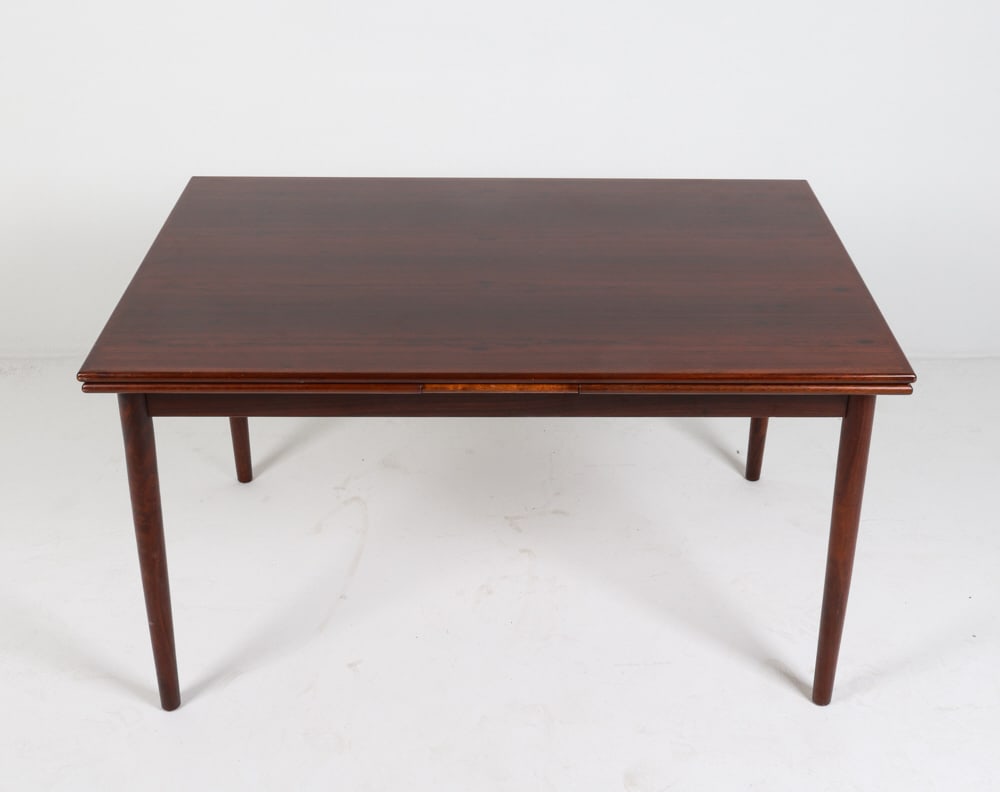 DANISH ROSEWOOD EXTENDING DINING TABLE C. 1970'S (1 of 15)