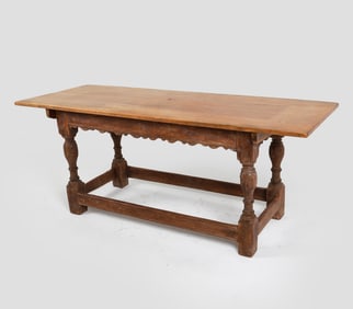 ANTIQUE 18TH C. DANISH OAK DINING TABLE