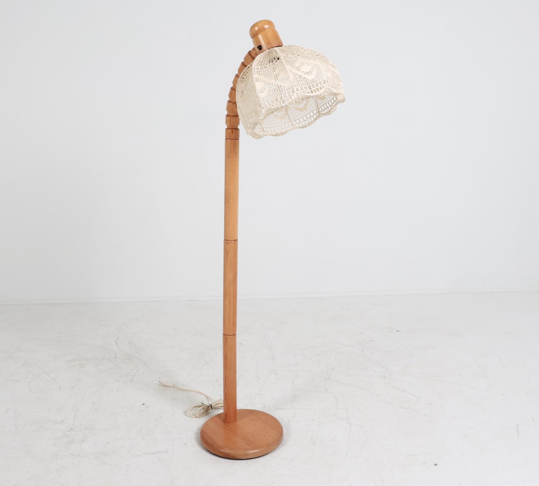 SWEDISH PINE FLOOR LAMP C. 1970'S (1 of 11)