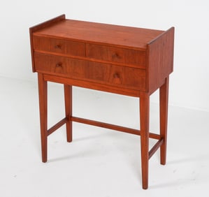 DANISH TEAK NIGHTSTAND SIDE CHEST C. 1970'S