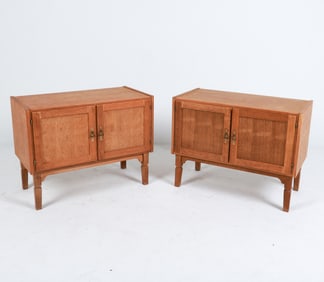 PAIR OF KJAERNULF STYLE DANISH OAK CABINETS 1970'S