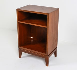 DANISH BEECH NIGHTSTAND BOOKCASE C. 1960'S