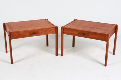 PAIR PBJ MOBLER DANISH TEAK SIDE TABLES
