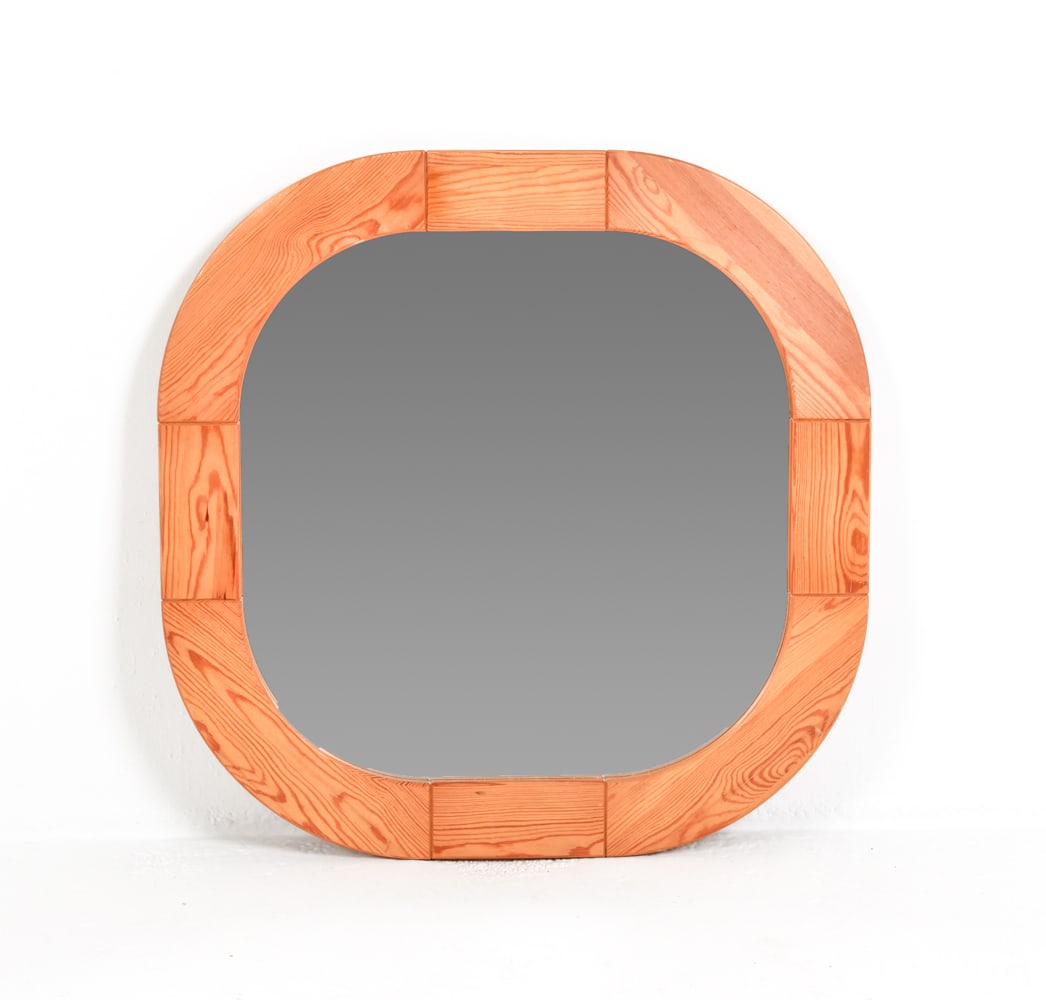 ROLAND WILHElMSSON STYLE PINE WALL MIRROR (1 of 8)