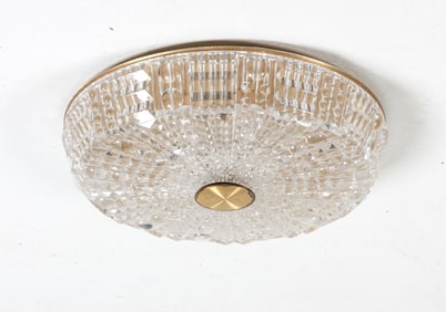 FAGERLUND GLASS FLUSHMOUNT LIGHT C. 1960'S