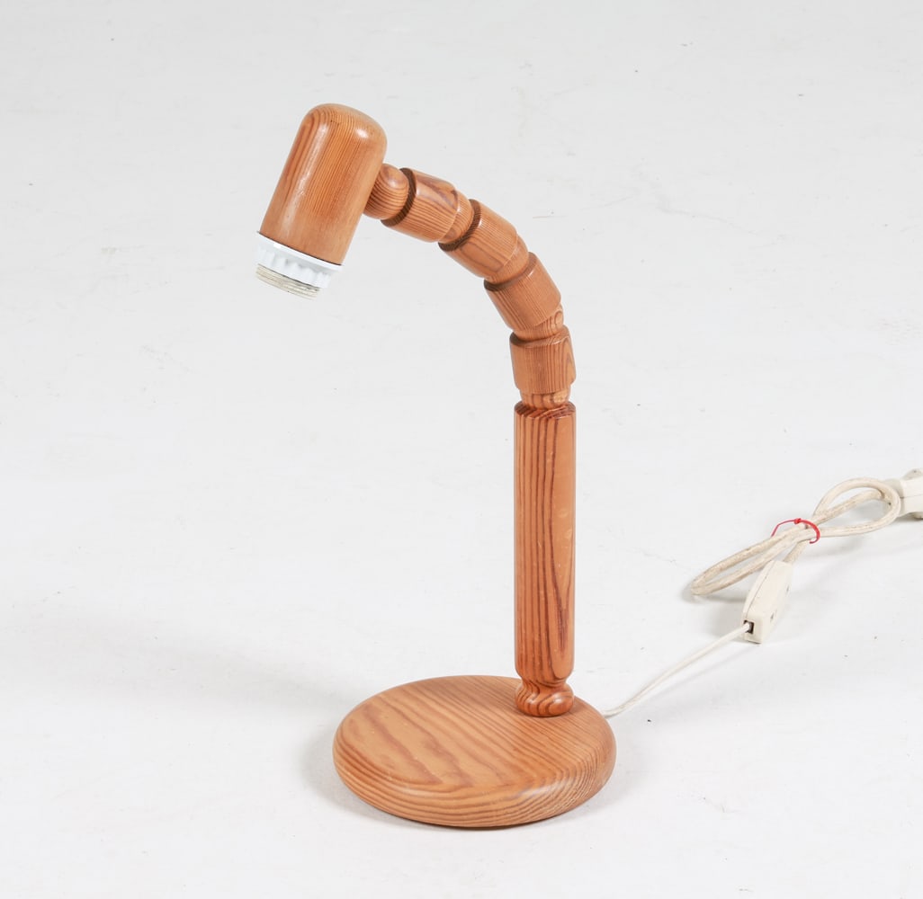 SWEDISH PINE TABLE LAMP C. 1960'S (1 of 10)