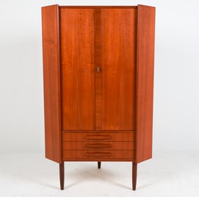 DANISH TEAK CORNER CABINET C. 1970'S