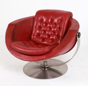 STEEN OSTERGAARD LEATHER 'MOON' CHAIR C. 1980'S